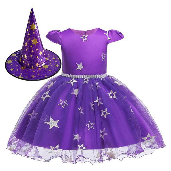

elegant girl star embroidered dress cute girl wedding and halloween princess dress baby clothes, Red;yellow