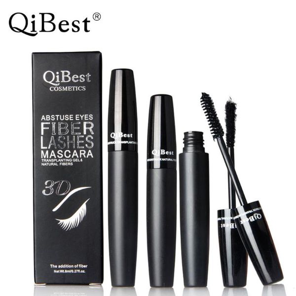 

2pcs black mascara 3d fiber waterproof curling lengthening eye lashs mascara
