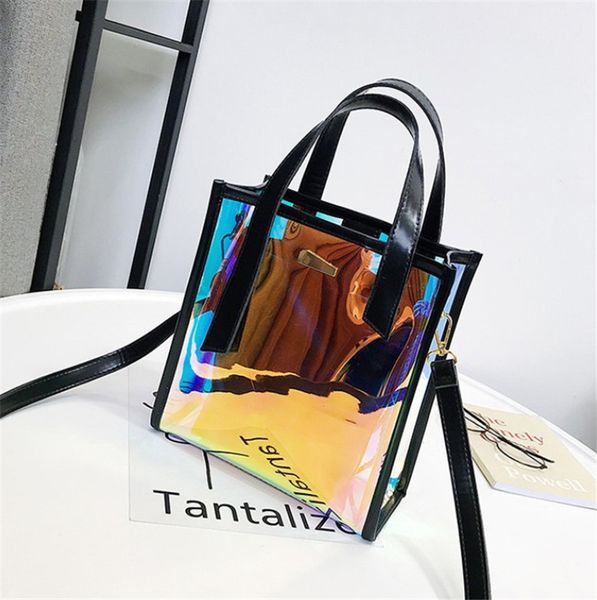 

4 Colors Summer Transparent Bag New Slant Across Shoulder Bag Fashion Women Handbag PH-CFY20052349