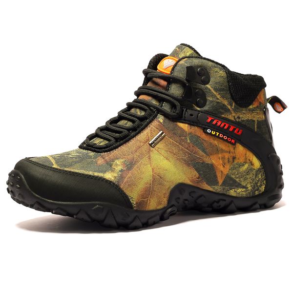 

new outdoor fun & sports mountain trekking shoes hunting boots leather waterproof hiking shoes men boots zapatos para caminar