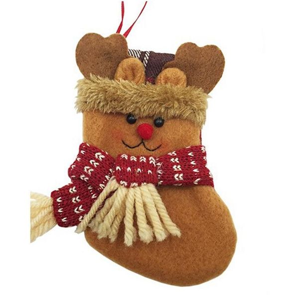 

christmas stocking christmas decorations gift candy bags socks khaki deer snowman old man embroidered cute characters