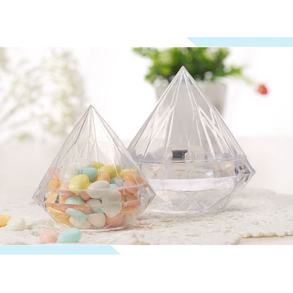 

12pcs candy box grade transparent plastic diamond shape candy box container halloween children fo sale