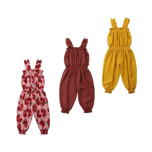 

newborn kids baby girls overall romper jumpsuit outfits summer clothes, Blue
