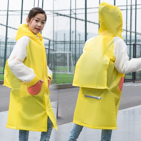 

backpack children raincoat hooded reflective impermeable hiking bicycle raincoat waterproof lightweight student raincoat mm60yy