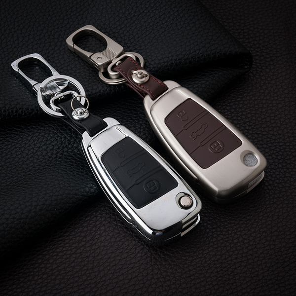 

zinc alloy+leather car key cover case for a1 a3 a4 a5 q3 q5 q7 a6 c5 c6 a7 a8 r8 s4 s5 s6 s7 s8 sq5 rs5 a4l a6l with buckle