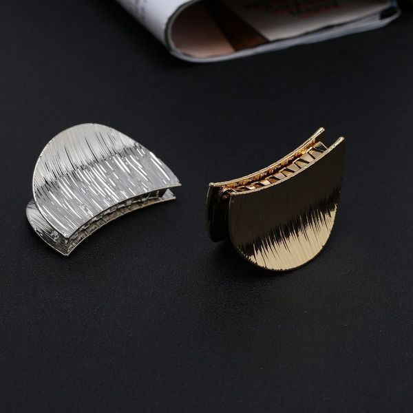 

metal semicircle hair claw clip jewelry gift for women girl gold silver, Golden;white