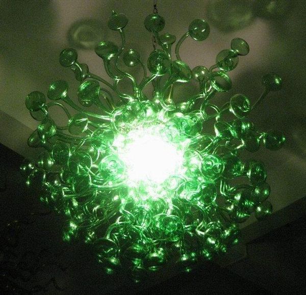 

murano green glass bubble chandelier led bulbs ac 110-240v ce ul certificate festival lamp hand blown murano glass crystal chandelier light
