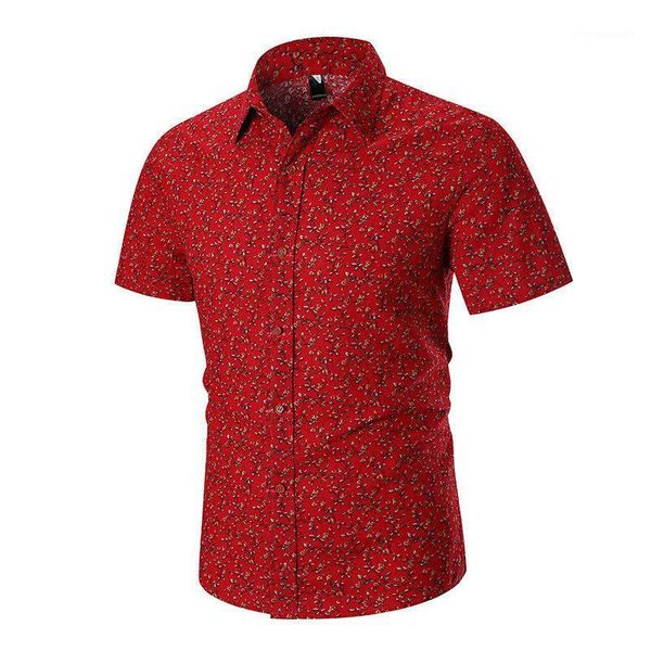 

short sleeve shirt fashion male casual mens designer colorful shirts floral pattern print single breasted, White;black