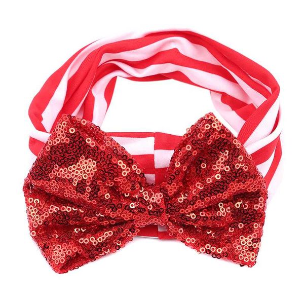

winding headband hair band striped headband cute simple headgear children's sequins bow hair tangled, Slivery;white