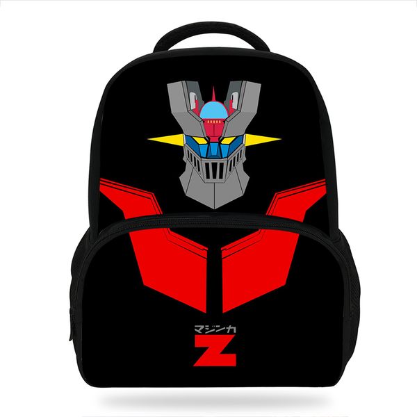 

new cartoon mazinger z design backpack character cute pattern kids book bags boys school backpacks kindergarten bag 3d