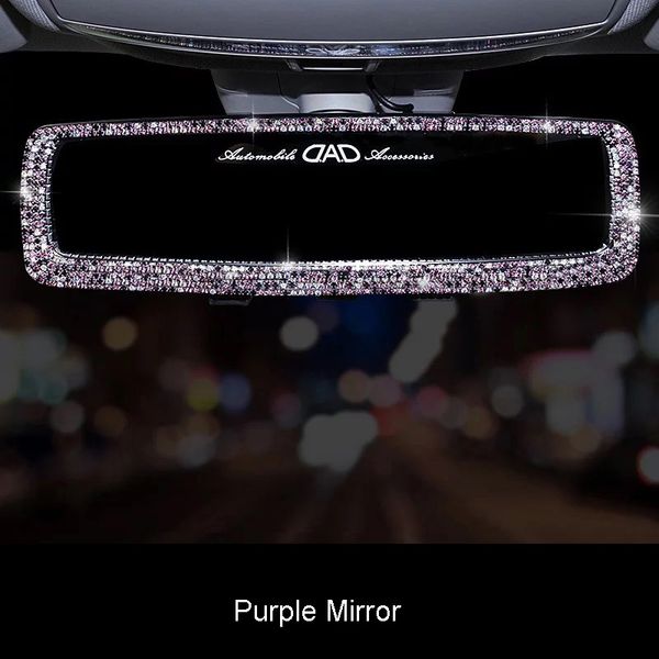 Outros acessórios interiores strass carro espelho retrovisor decoração charme cristal bling diamante ornamento retrovisor capa mulheres auto ac255s