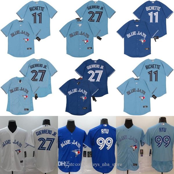 

bo bichette toronto 2020 blue jay jersey vladimir guerrero jr. hyun-jin ryu baseball jersey, Blue;black