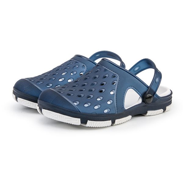 

2020 new summer beach sandals man sandals crocks man shoes black hollow slides slippers fashion casual soft jelly shoes