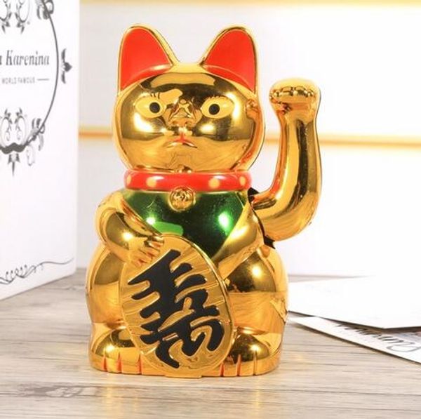 

Chine e lucky cat wealth waving cat gold waving hand feng hui lucky maneki neko cute home decor welcome waving cat whole ale