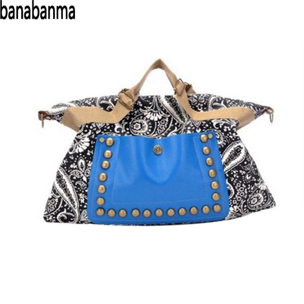 

banabanma women handbag fashion ethnic rivet trim satchel handbag single shoulder oblique cross bag bags for women 2018 zk40