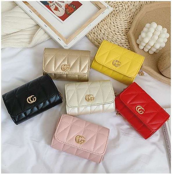 

baby girls purse kids designer bags children baby princess coin purse korean cross-body chain bags 6 colors, White