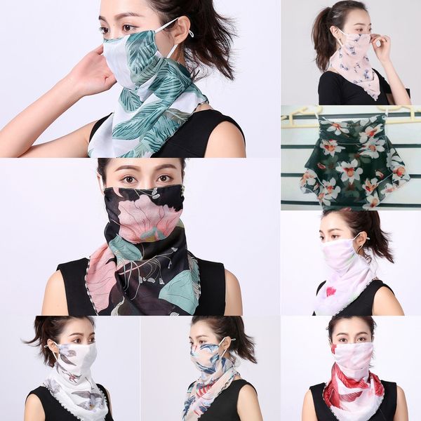 

9a4kt women scarf masks mask outdoor mask windproof half face dust-proof sunshade face scarf dust veil ear type party masks, Black
