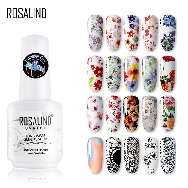 

rosalind transfer gel nail polish sticker nail gel hybrid primer uv lamp for manicure semi permanent lacquer art tools, Red;pink