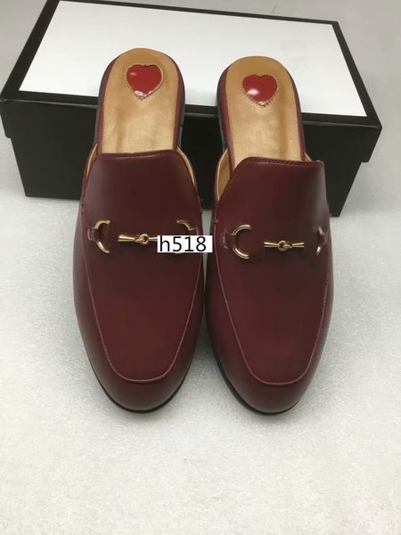 

нью-принстон продажи 423513 дизайнер классический скользкой металлической пряжкой пляжные тапочки мягкие тапочки лапочки топ4, Black