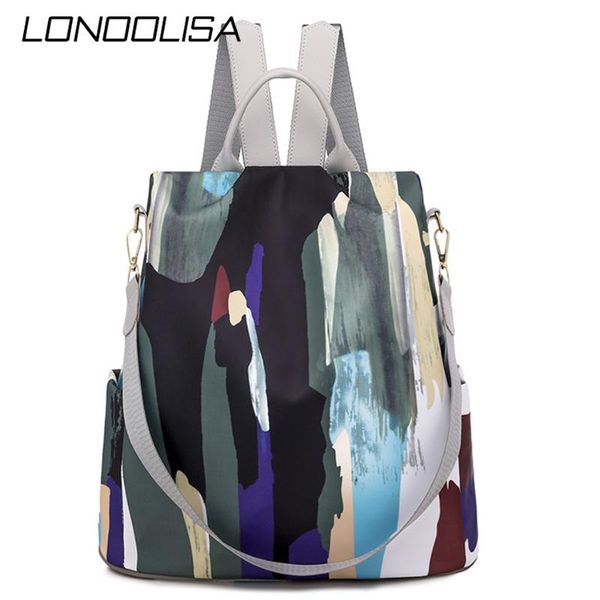 

anti-theft bags for women panelled color backpack fashion shoulder school bags for teenager girls casual travel rucksack mochila