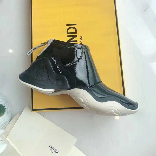 

metal back zipper fashion 2019 autumn new comfortable simple wild thick high-breathable casual sports shoes, Black