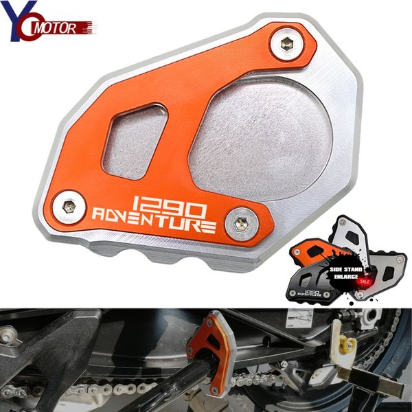 

motorcycle side kickstand stand extension plate side stand enlarge for 1290 adventure 1290 cnc aluminum accessories