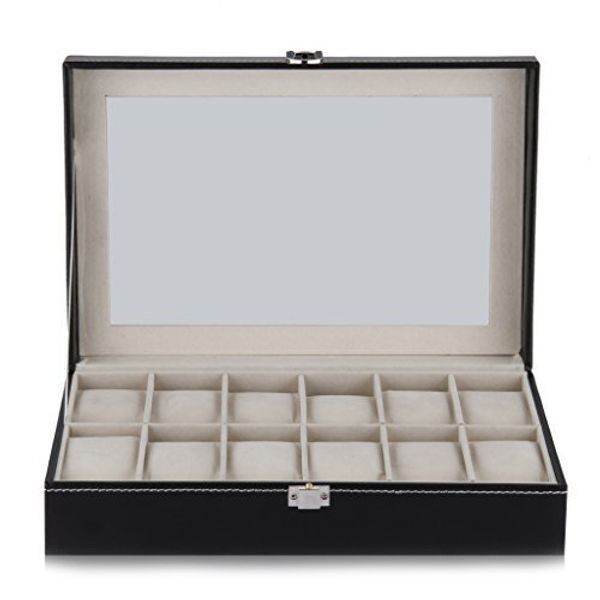 

12 grid watch display case wrist watch storage box jewelry storage organizer