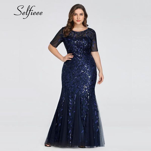 

robe longue elegant mermaid o neck short sleeve summer maxi dress bodycon plus size dress woman party night robe femme vestidos, Black;gray