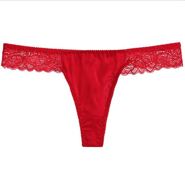 

exclusive seamless g-string thong 100% pure silk fashion women thongs low waist briefs woman lace panties, Black;white