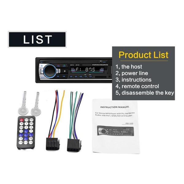 

12v wireless car stereo fm radio mp3 audio player 5v charger usb sd aux car electronics subwoofer 1 din radio
