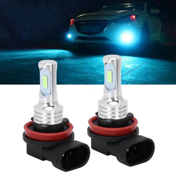 

kongyide car light 2pcs h8 h11 80w bulbs led fog lamp for car ice blue headlights 8000k 1100lm dc 12v-24v headlights faro