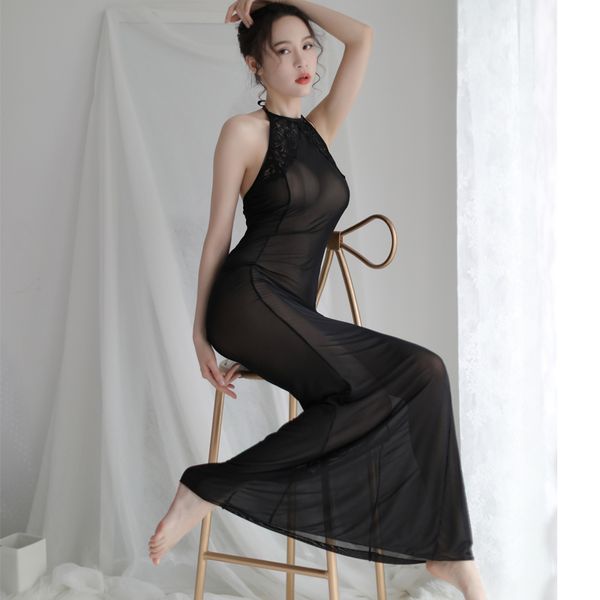 600px x 600px - 2019 Black Lingerie Porno Backless Lace Night Dress Porn Long Night Gown  Sexy Sleepwear Womens Sleep Wear Home Clothing From Matilian, $22.54 | ...