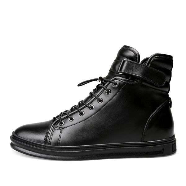 

boots genuine leather handmade comfortable men boots fashion motorcycle men size 38~48, Black