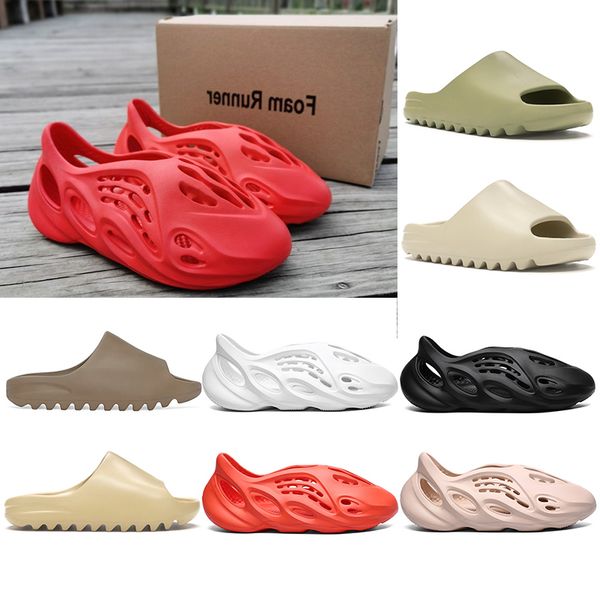 

womens mens designer slippers kanye west slides stock x kids shoes childrens slippers foam runner sandals earth brown resin desert sand red