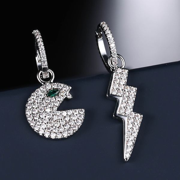 

2020 girlfriends gifts earrings women studs earring with full shiny cubiz zircon female earring, Golden