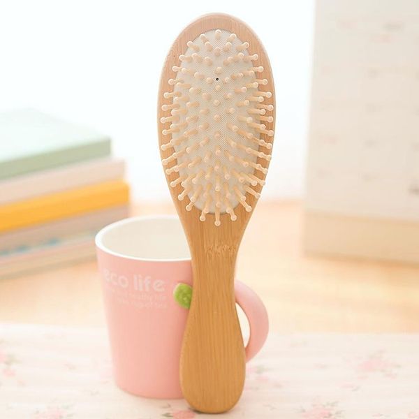La più recente spazzola per sfiato in legno di bambù per capelli Spazzole per cura dei capelli e bellezza SPA Massaggiatore Pettine per massaggio 225 * 60mm