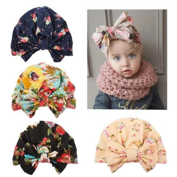 

flower bonnet hat cap with big bow for newborn baby girls infant toddler kids cute baby clothing, Yellow
