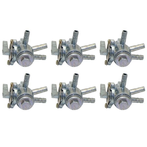 

6pcs / pack 3 way fuel petcock tap valve switch for motorcycle dirt bike atv