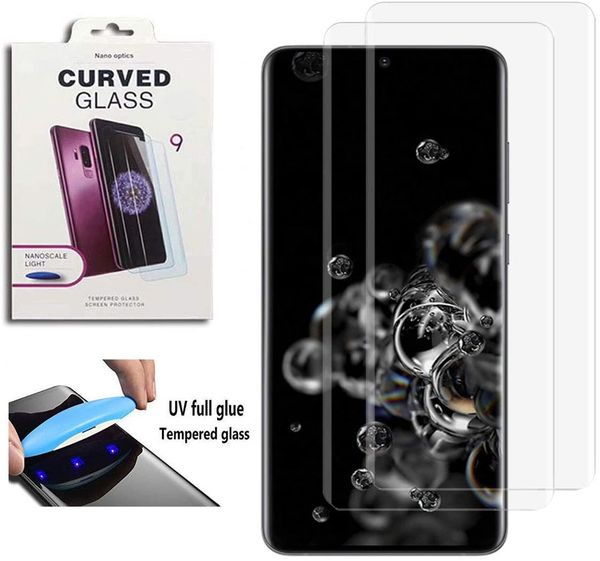 

uv liquid glue full cover screen protector tempered glass with 1 ultraviolet light for samsung s9 plus s10 s10plus note 10 s20 s20ultra