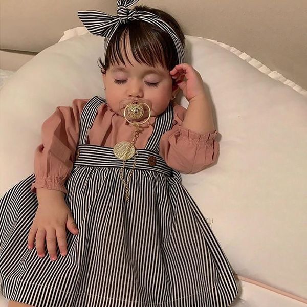 

младенческая nerborn ребёнка solid ромпер bodysuit полосатого suspender юбка комплект костюм младенец одежда для новорожденного костюм, White