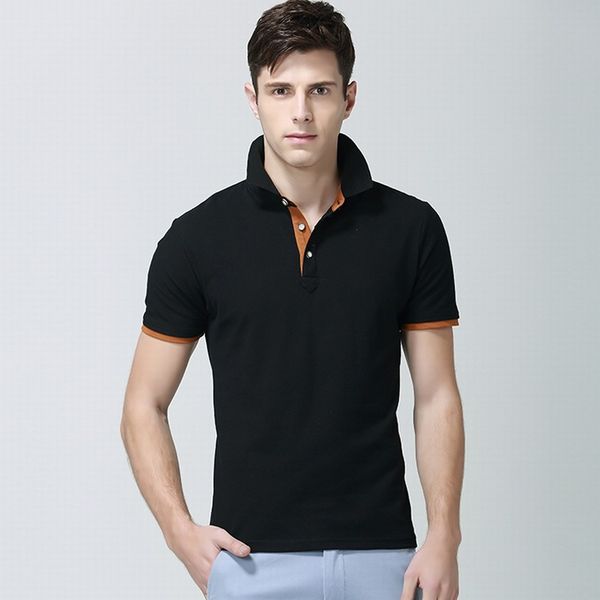 

summer classic shirt men cotton solid short sleeve tee shirt breathable camisa masculina hombre, White;black