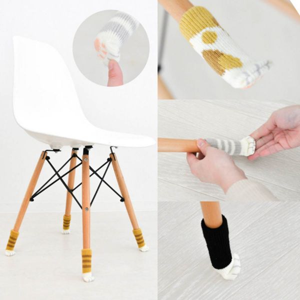 Knit Home Flower Floor Protector Leg Sleeve Table Chair Foot Cover