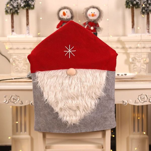 

christmas swedish gnome santa seat cover chair hat table dinner home decoration 72xf