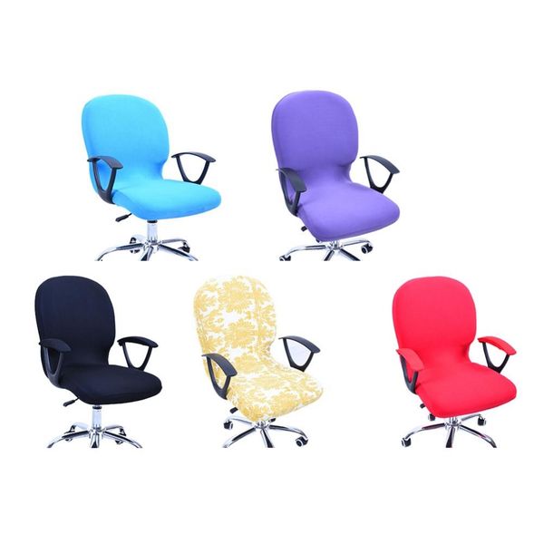 

elasticity office computer chair cover side arm chair cover couvre chaise stretch rotating lift without arm