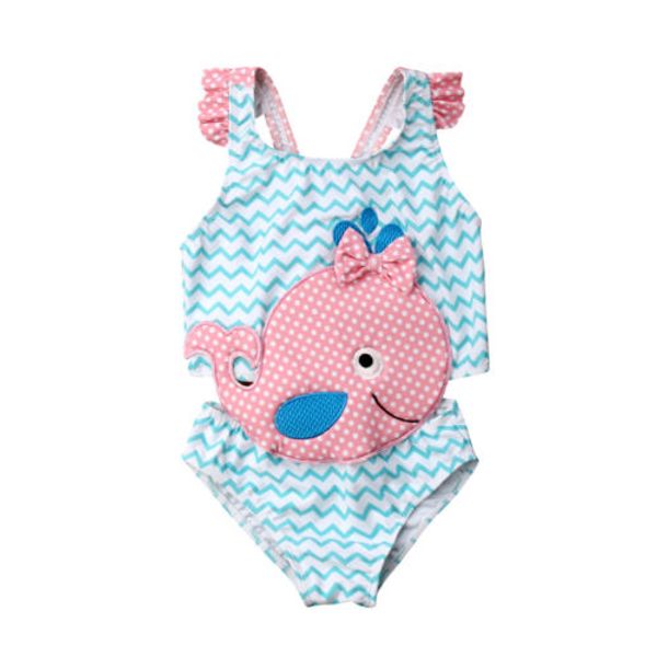 

adorable toddler girl bikini one piece swimwear cartoon whale swimsuit princess bow bathing suit toddler beachwear