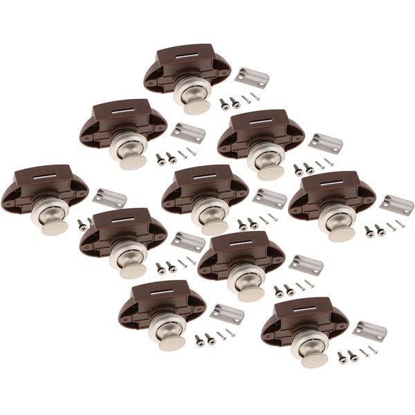 

10x push button latch keyless cabinet lock for rv motor caravan cupboard door