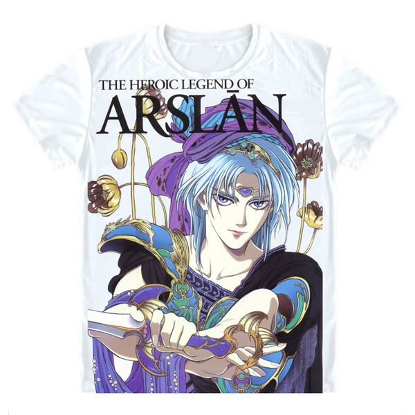 

anime shirt the heroic legend of arslan t-shirts multi-style short arslan senki daryun narcasse cosplay motivs shirts tee-style163-no05, White;black