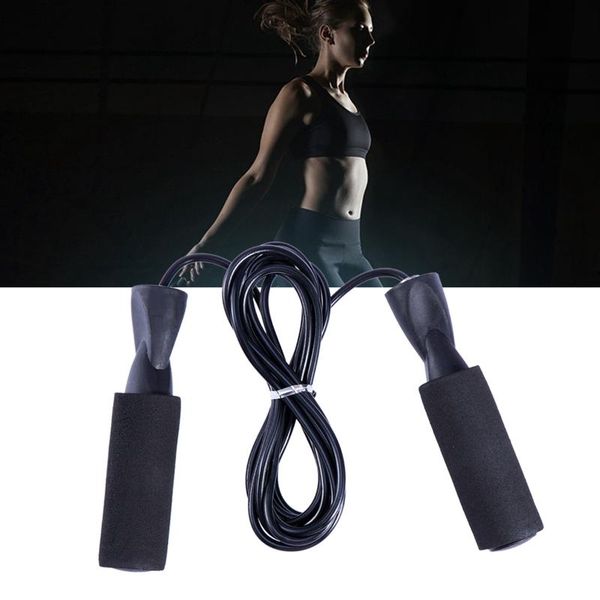 

skipping rope speed jumping rope foam handle with steel ball bearings adjustable steel cable experience levels cardio training