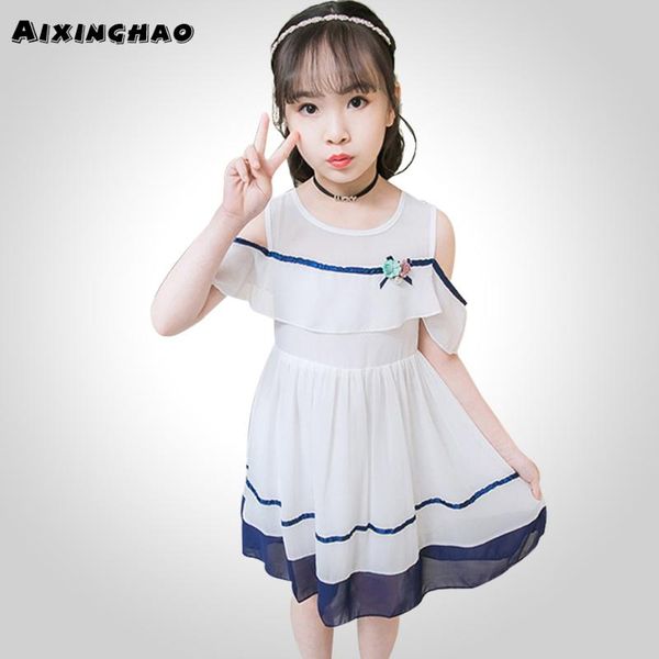 

летнее платье для девочки цветочная девушка платье с плеча детей задрапированное платья подростков девушка костюм, Red;yellow