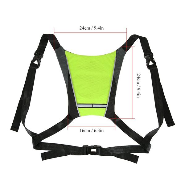 

new велоспорт led беспроводной безопасности сигнала поворота жилет для верховой езды night guiding, Black